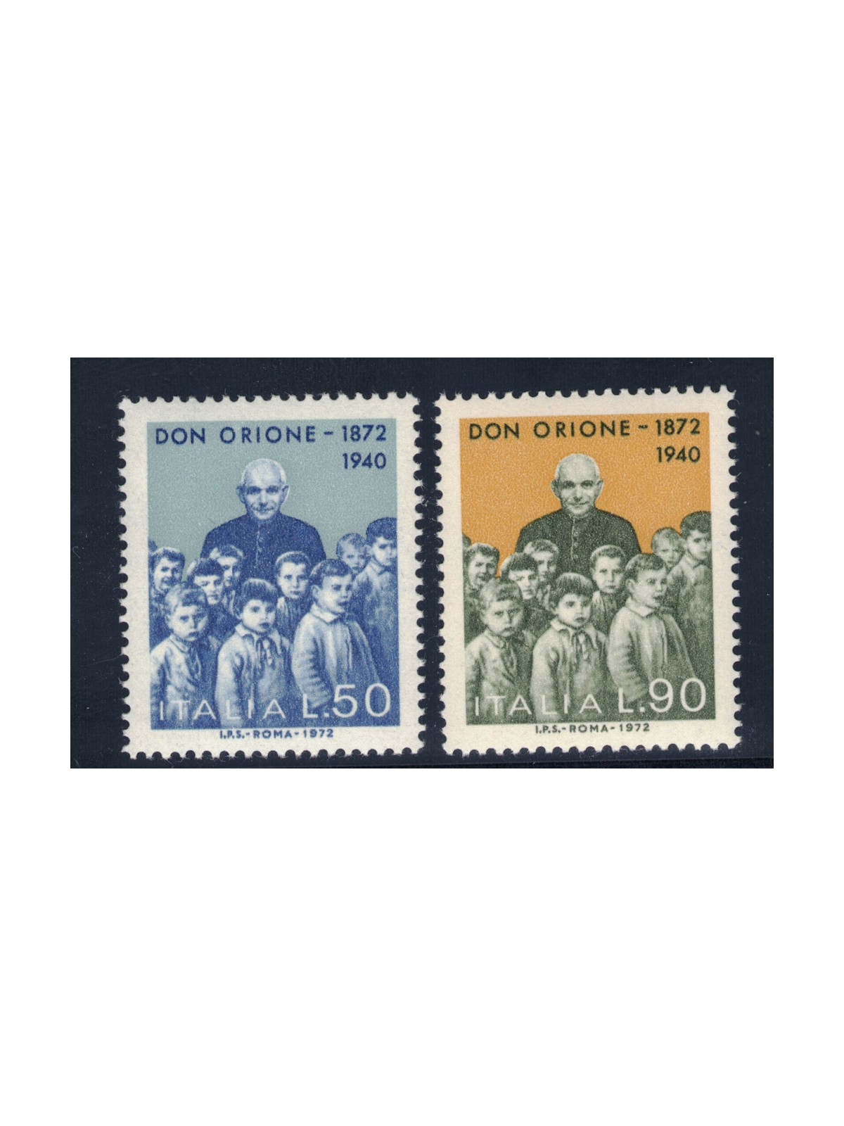 ITALIA 1972 Don Luigi Orione 2v MNH**