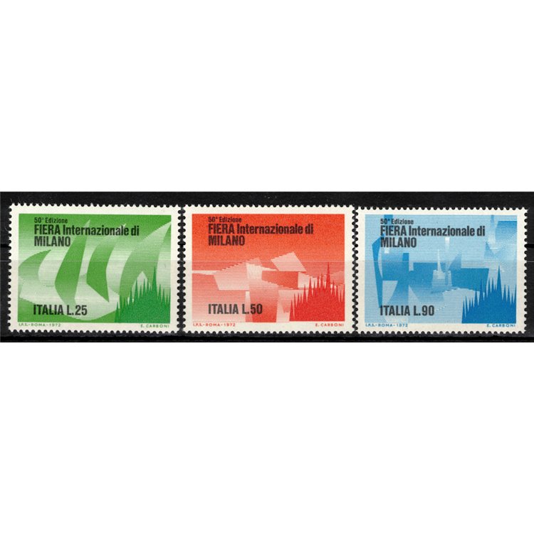 ITALIA 1972 Fiera di Milano 3v MNH**