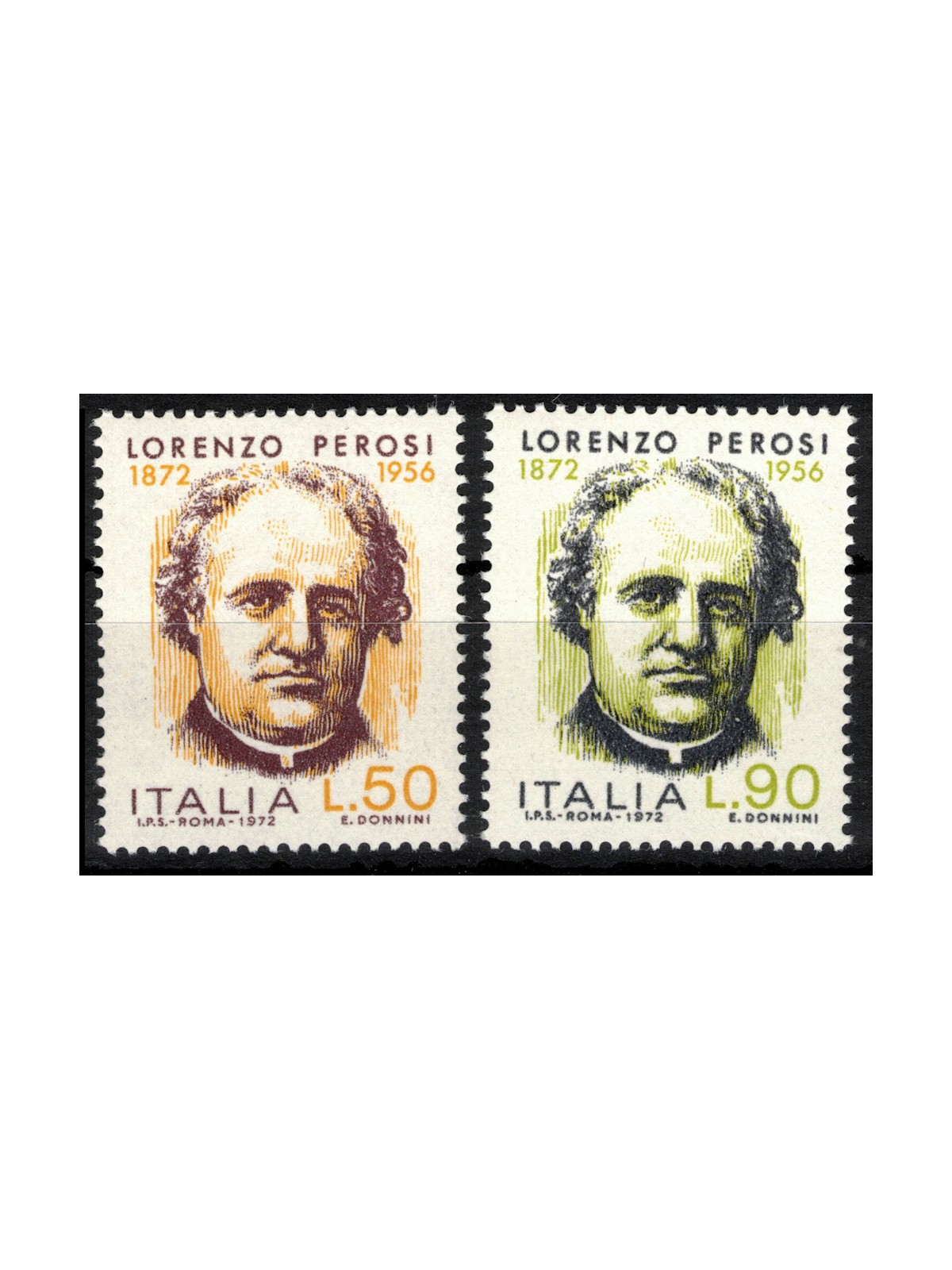 ITALIA 1972 Lorenzo Perosi 2v MNH**