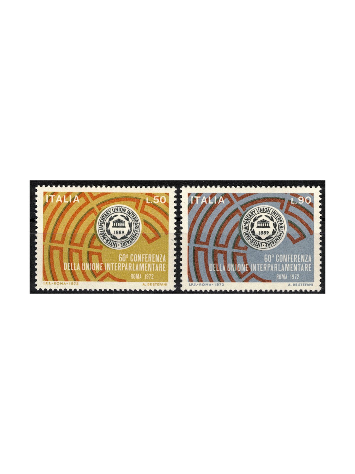 ITALY 1972 Interparliamentary Union 2v MNH**