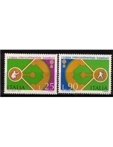 ITALIA 1973 Coppa intercontinentale di baseball 2v MNH**
