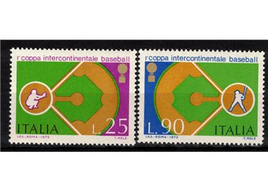 ITALY 1973 Intercontinental Baseball Cup 2v MNH**