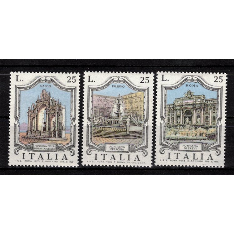 ITALY 1973 Fountains 3v MNH**