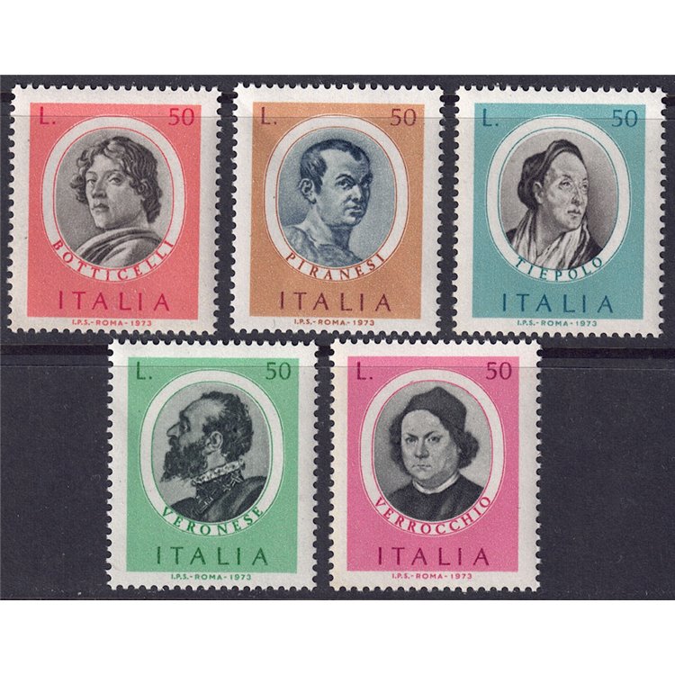 ITALY 1973 Illustrious Men 5v MNH**