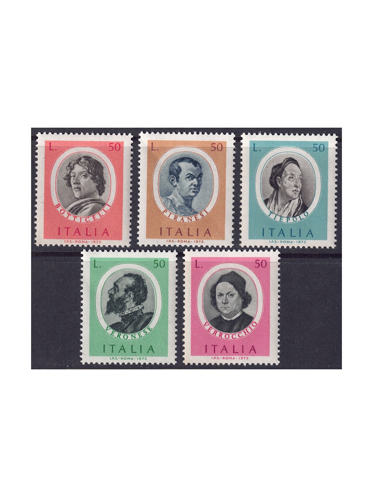 ITALY 1973 Illustrious Men 5v MNH**