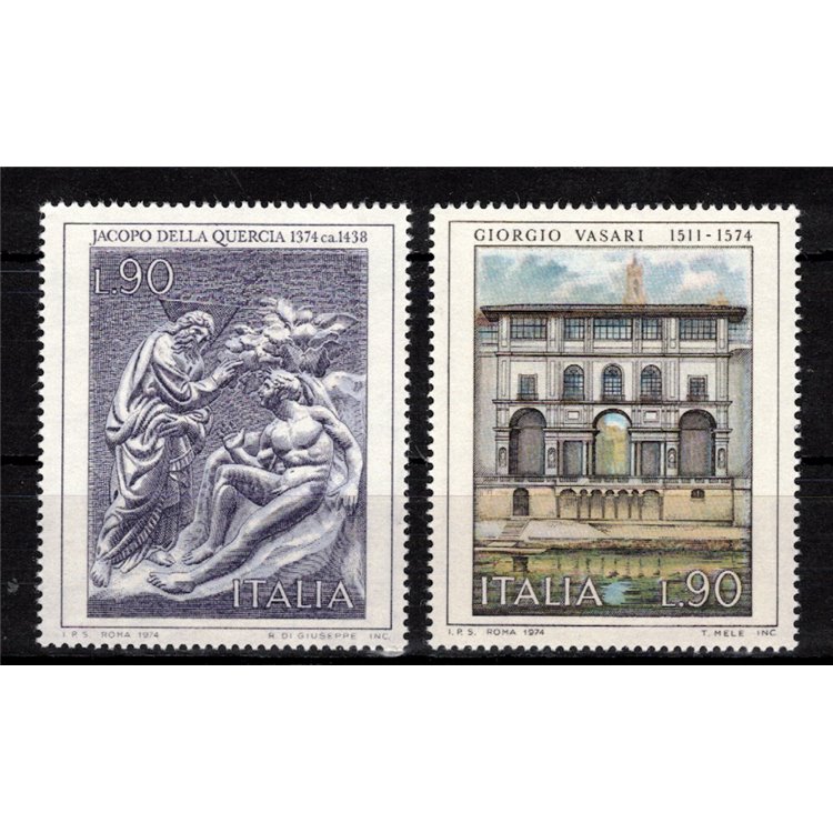 ITALIA 1974 Arte 2v MNH**