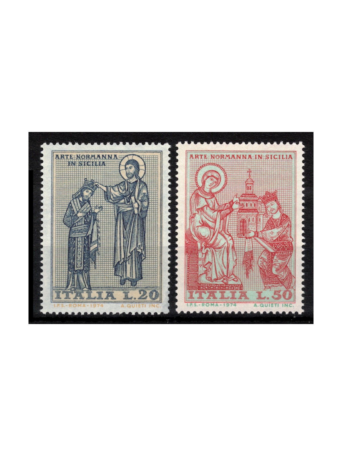 ITALY 1974 Norman Art 2v MNH**