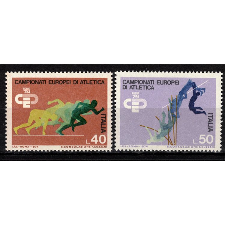 ITALIA 1974 Atletica leggera 2v MNH**