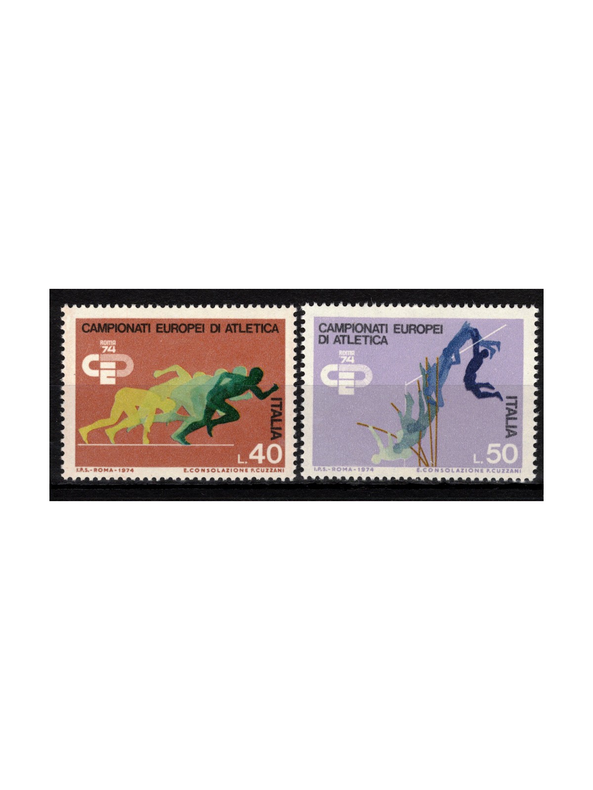 ITALY 1974 Athletics 2v MNH**