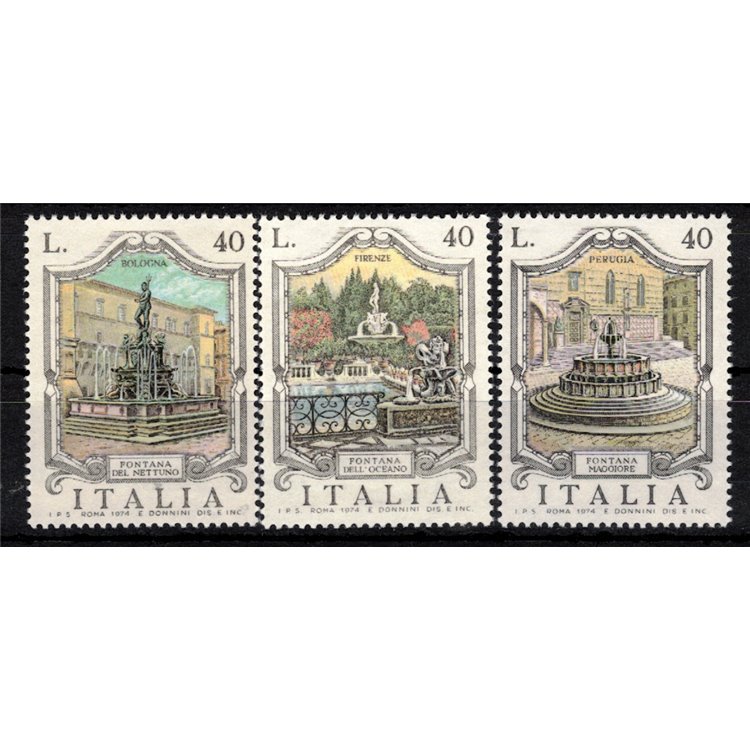 ITALIA 1974 Fontane 3v MNH**