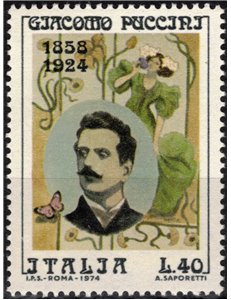 ITALIA 1974 Giacomo Puccini MNH**
