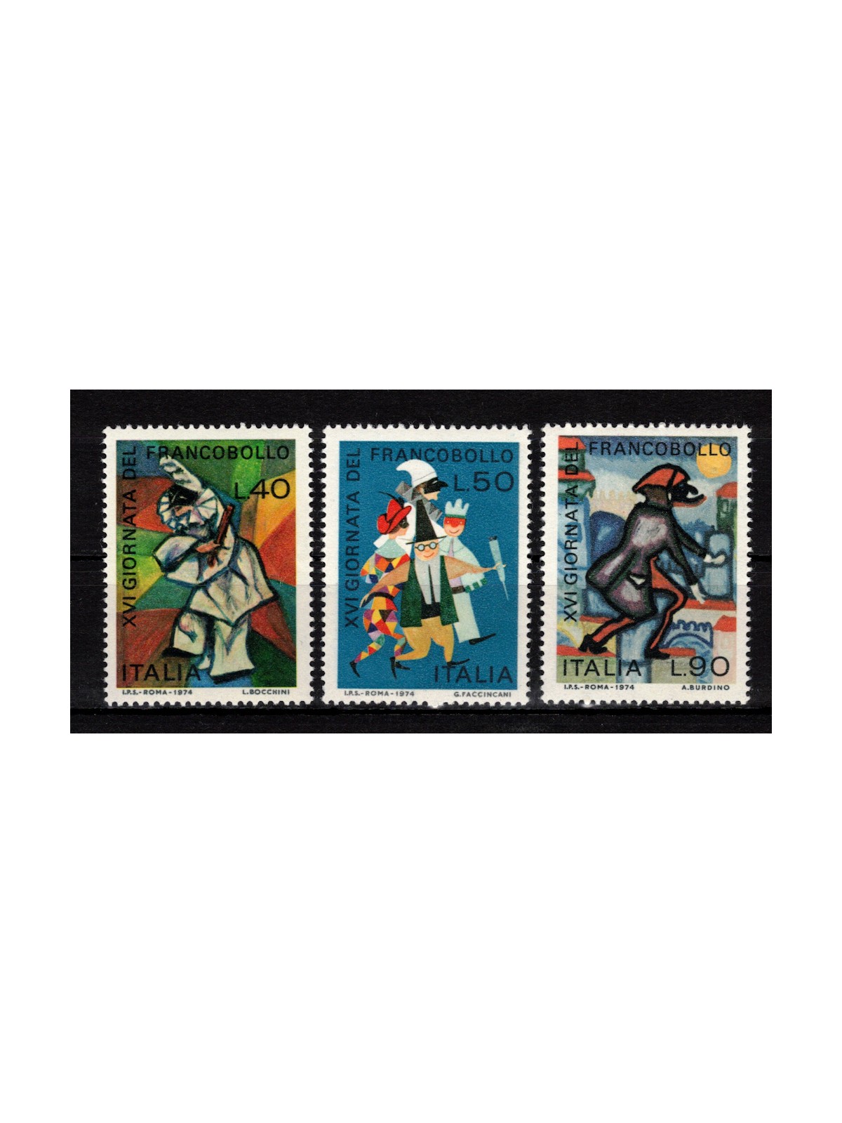 ITALIA 1974 Giornata del francobollo 3v MNH**