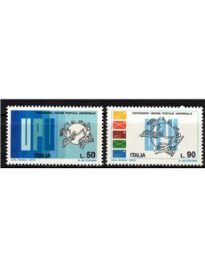 ITALIA 1974 Unione Postale Universale 2v MNH**
