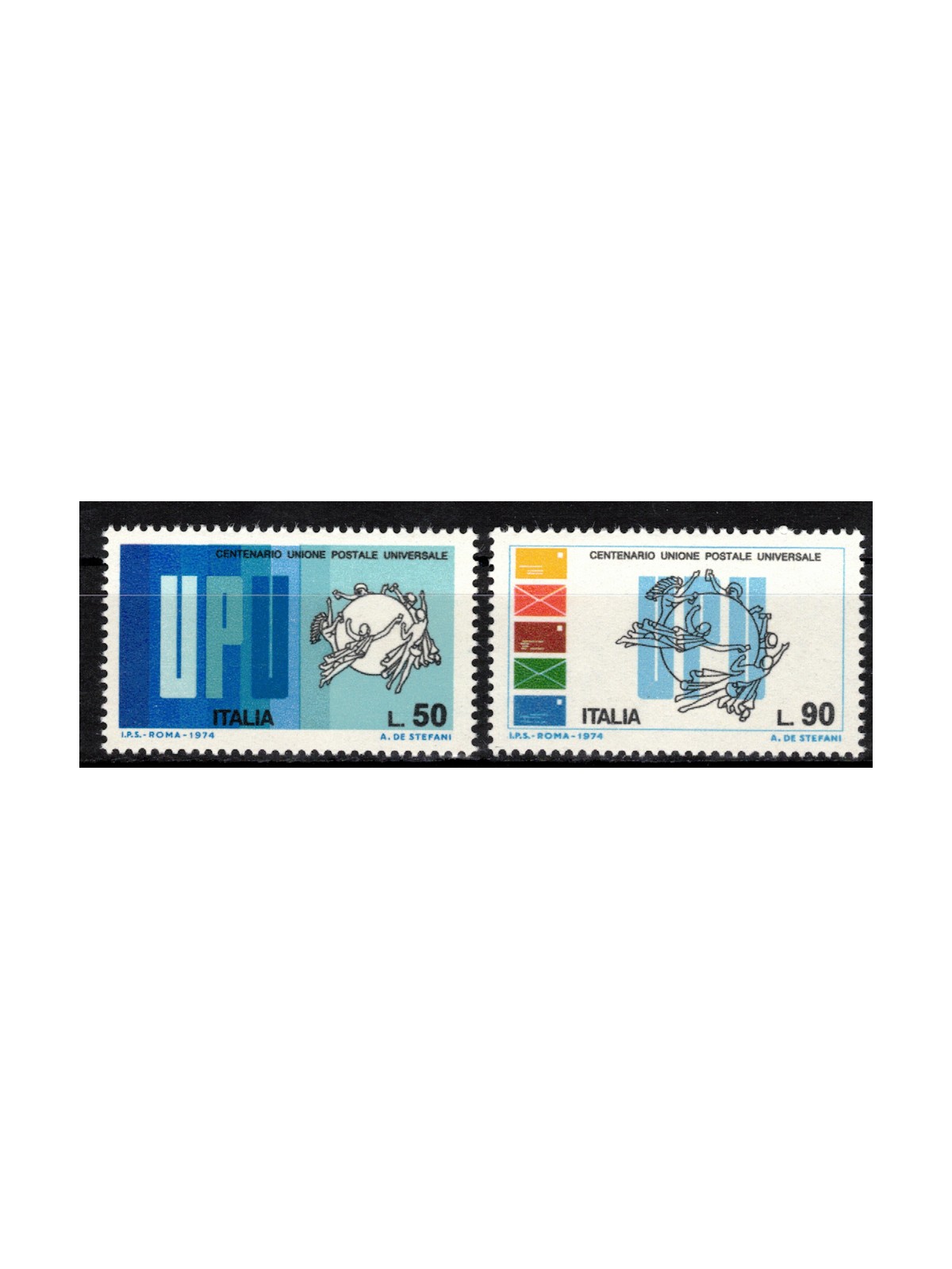 ITALY 1974 Universal Postal Union 2v MNH**