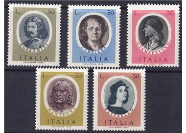 ITALY 1974 Illustrious Men 5v MNH**