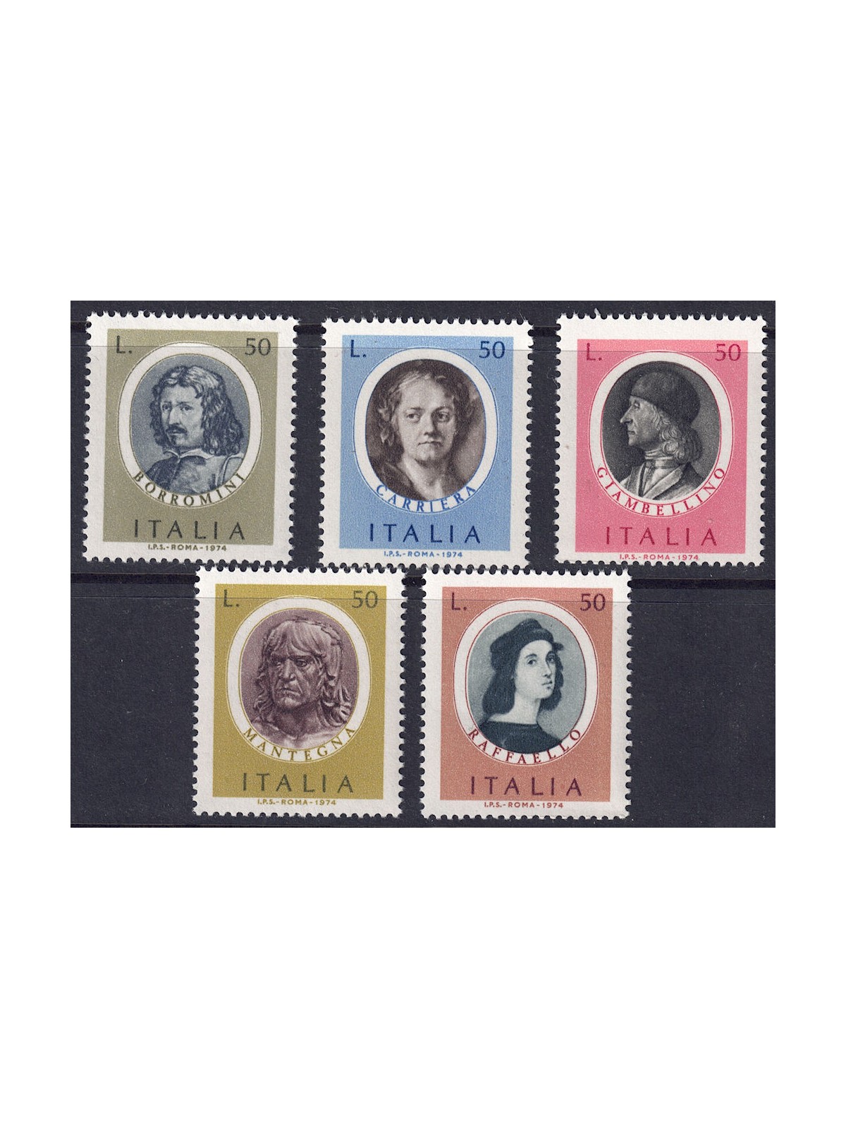 ITALY 1974 Illustrious Men 5v MNH**