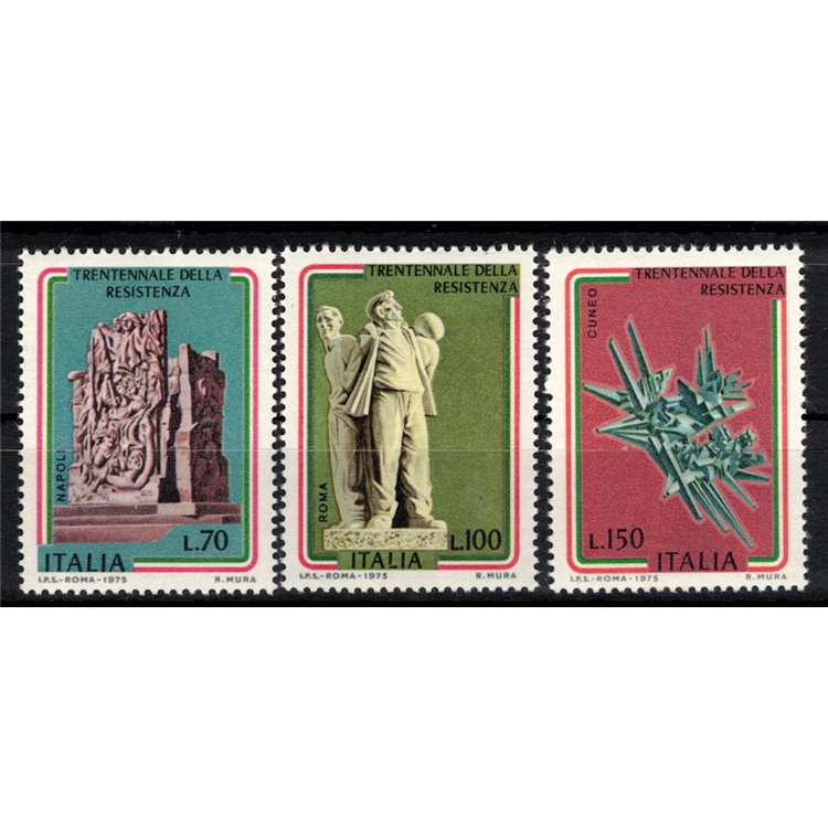 ITALY 1975 Anniversary of the Resistance 3v MNH**