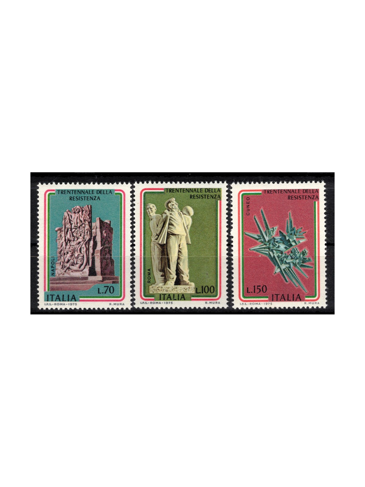 ITALIA 1975 Anniversario della Resistenza 3v MNH**