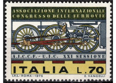 ITALY 1975 Railway Congress MNH**