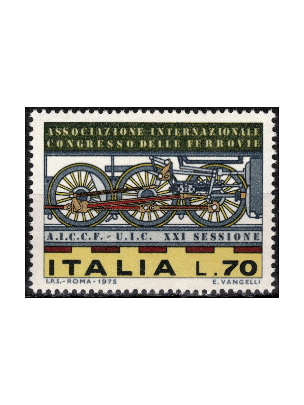 ITALY 1975 Railway Congress MNH**
