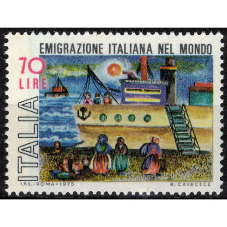 ITALIA 1975 Emigranti italiani nel mondo MNH**