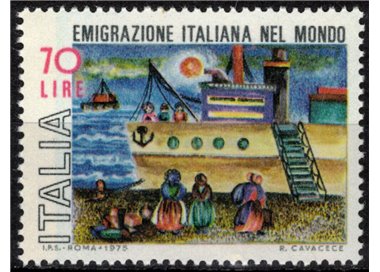 ITALIA 1975 Emigranti italiani nel mondo MNH**
