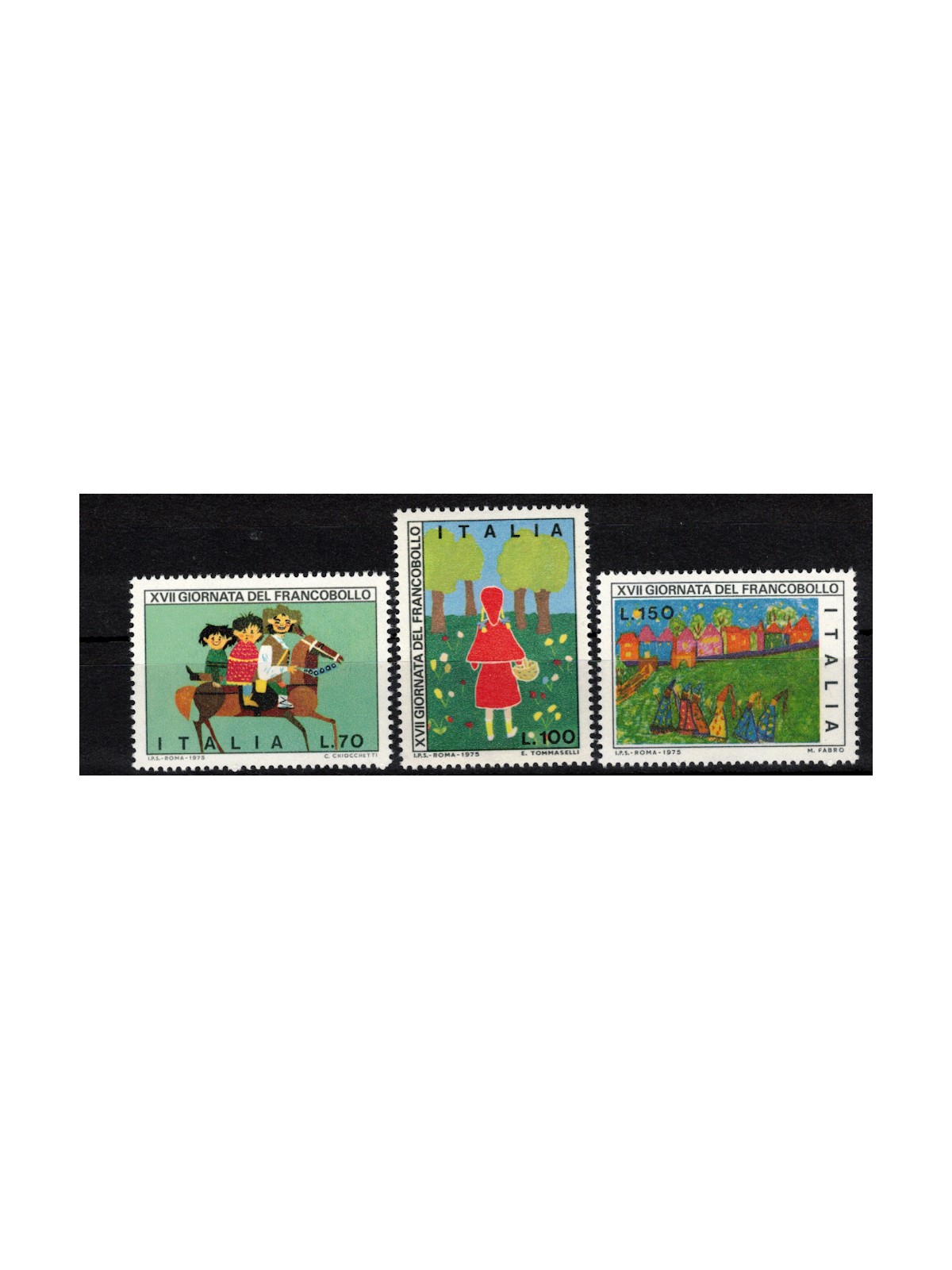 ITALY 1975 Stamp Day 3v MNH**