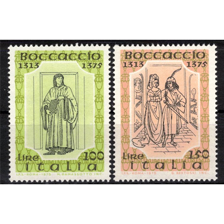 ITALIA 1975 Giovanni Boccaccio 2v MNH**