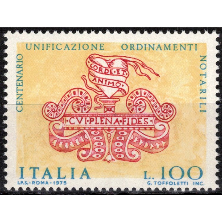 ITALY 1975 Organic Law of the Notary Profession MNH**