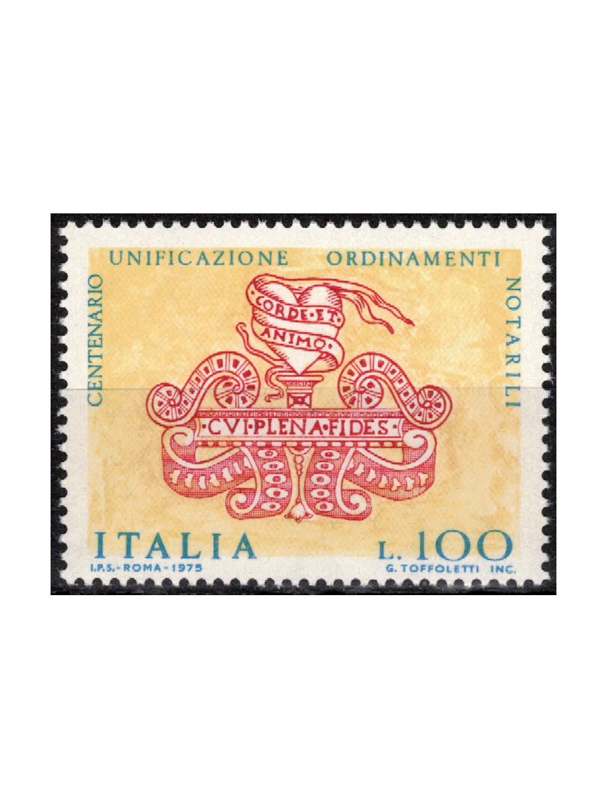 ITALY 1975 Organic Law of the Notary Profession MNH**