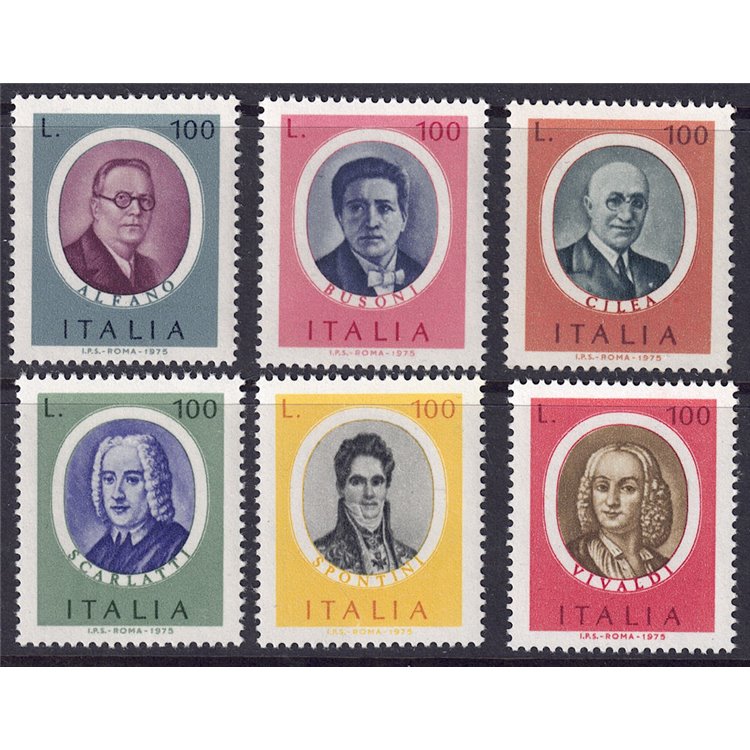ITALIA 1975 Uomini illustri 6v MNH**