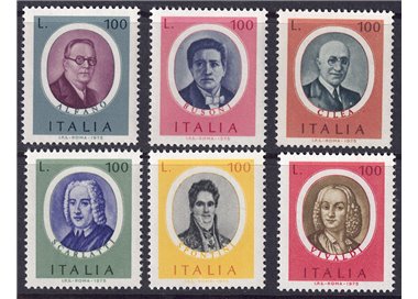 ITALY 1975 Illustrious men 6v MNH**