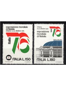ITALY 1976 World Philatelic Exhibition 2v MNH**