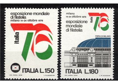 ITALIA 1976 Esposizione mondiale di filatelia 2v MNH**