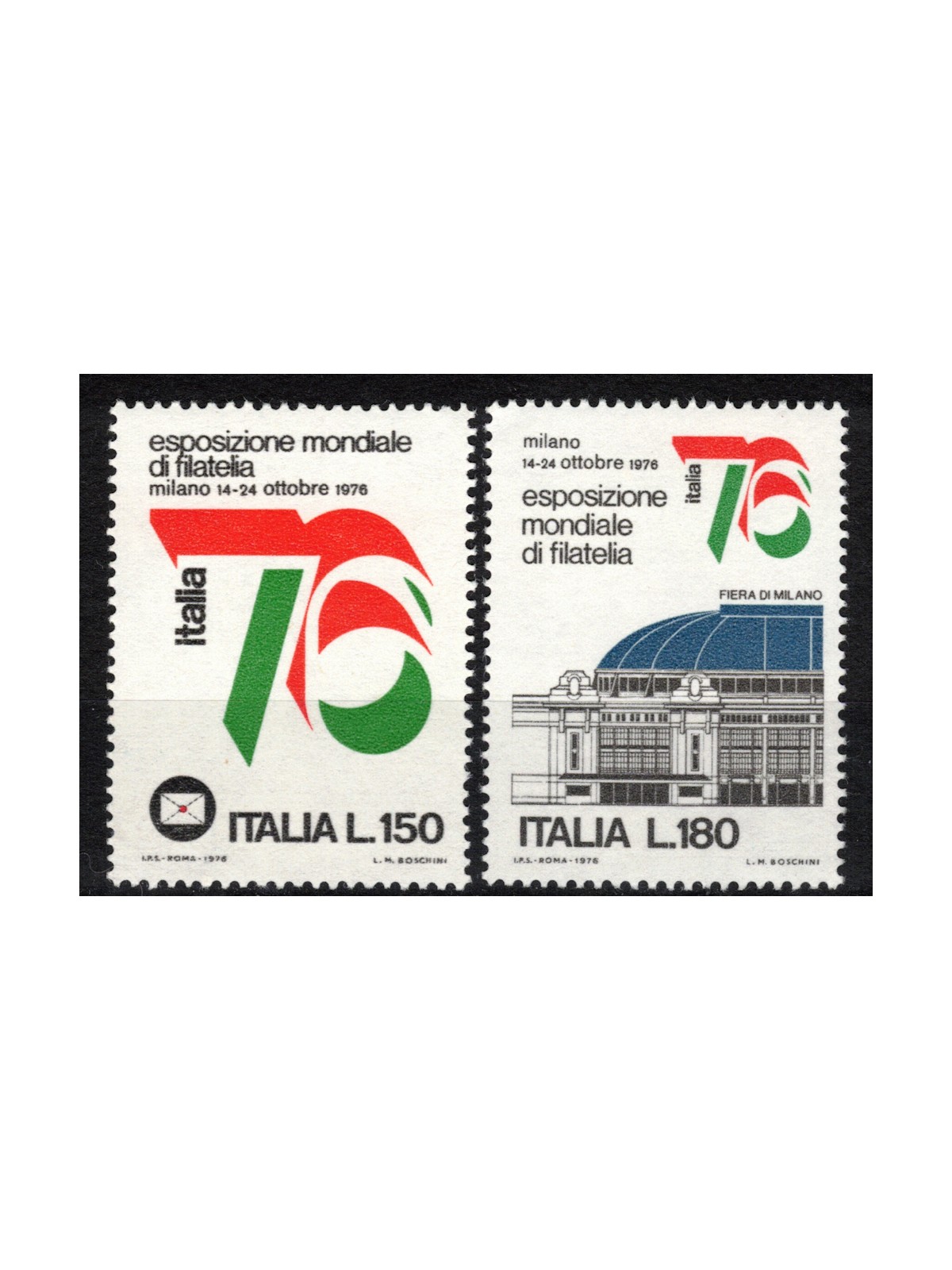 ITALIA 1976 Esposizione mondiale di filatelia 2v MNH**