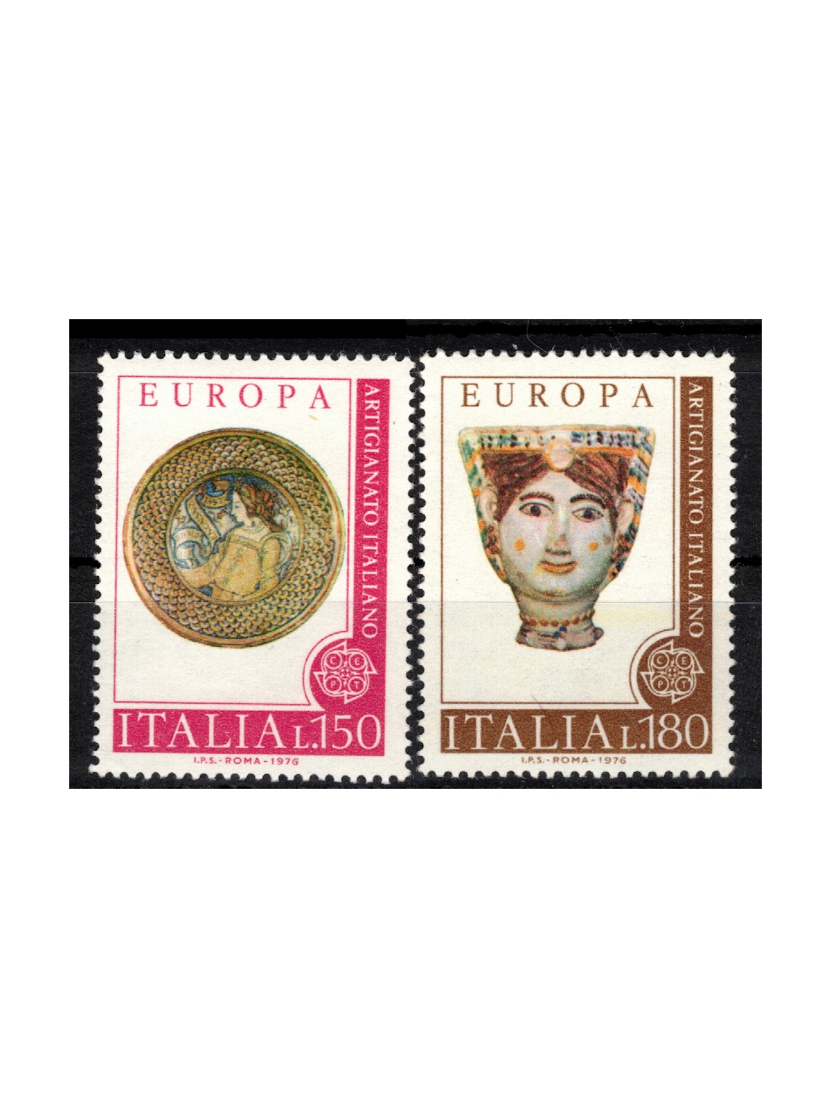 ITALY 1976 Europe 2v MNH**