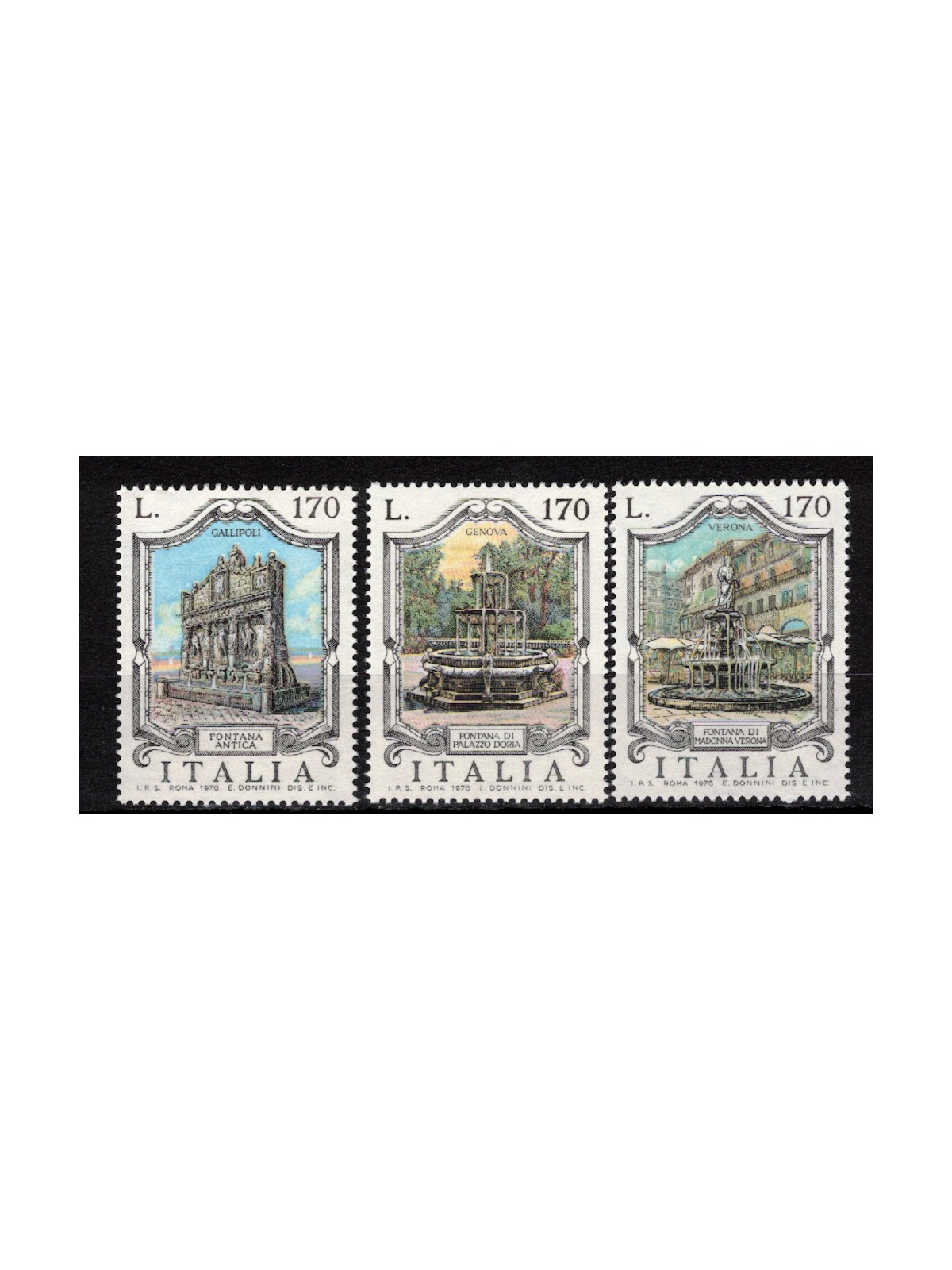 ITALIA 1976 Fontane 3v MNH**