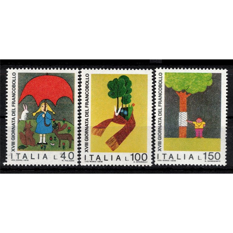ITALY 1976 Stamp Day 3v MNH**