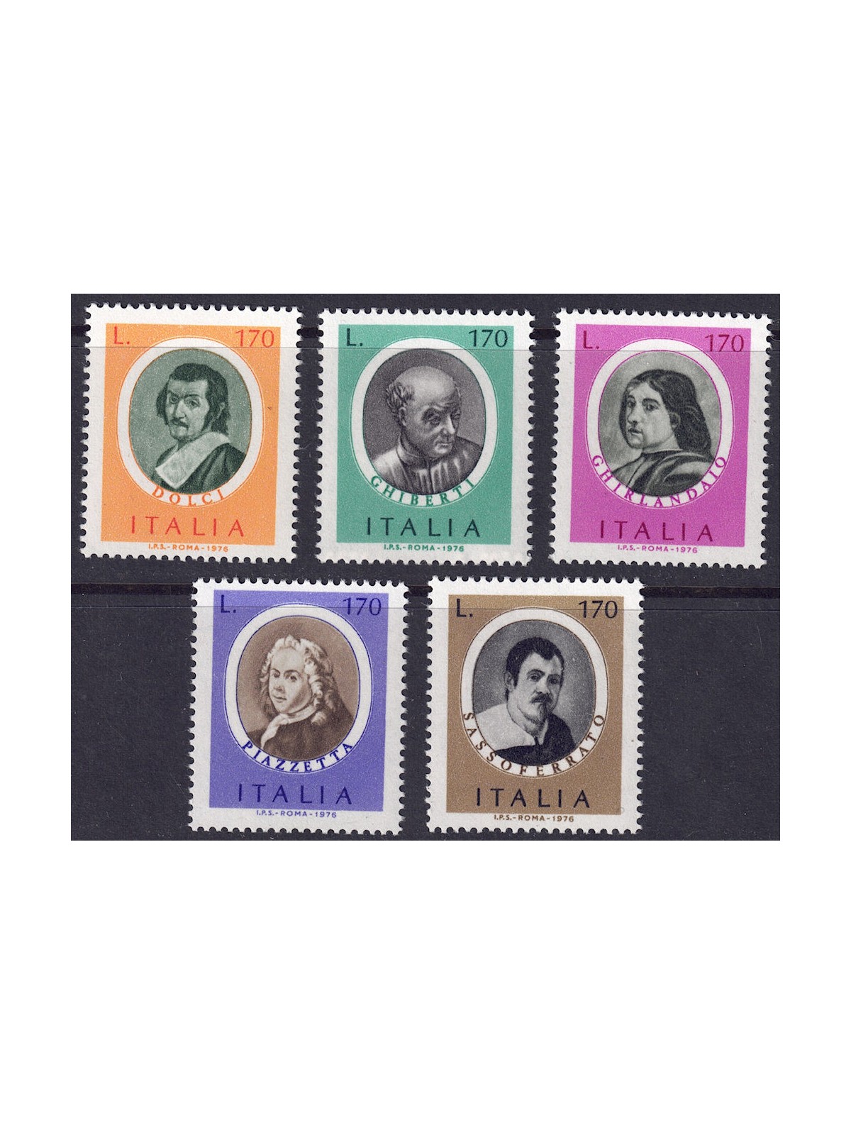 ITALIA 1976 Uomini illustri 5v MNH**