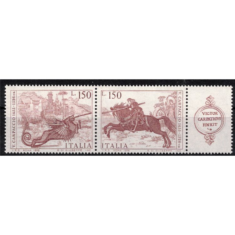 ITALY 1976 Vittore Carpaccio 2v MNH**