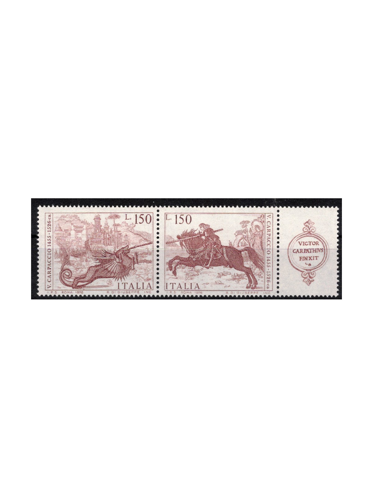 ITALIA 1976 Vittore Carpaccio 2v MNH**