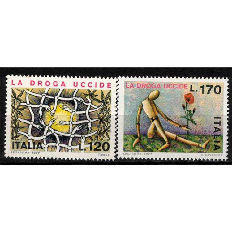 ITALIA 1977 Campagna contro la droga 2v MNH**