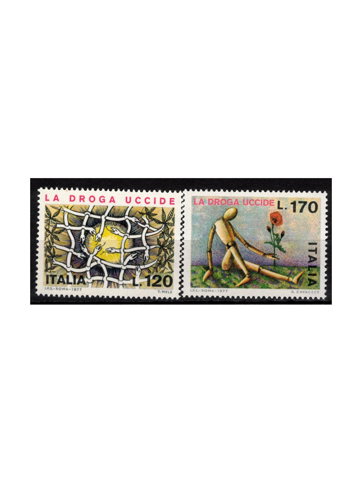 ITALY 1977 Campaign against drugs 2v MNH**