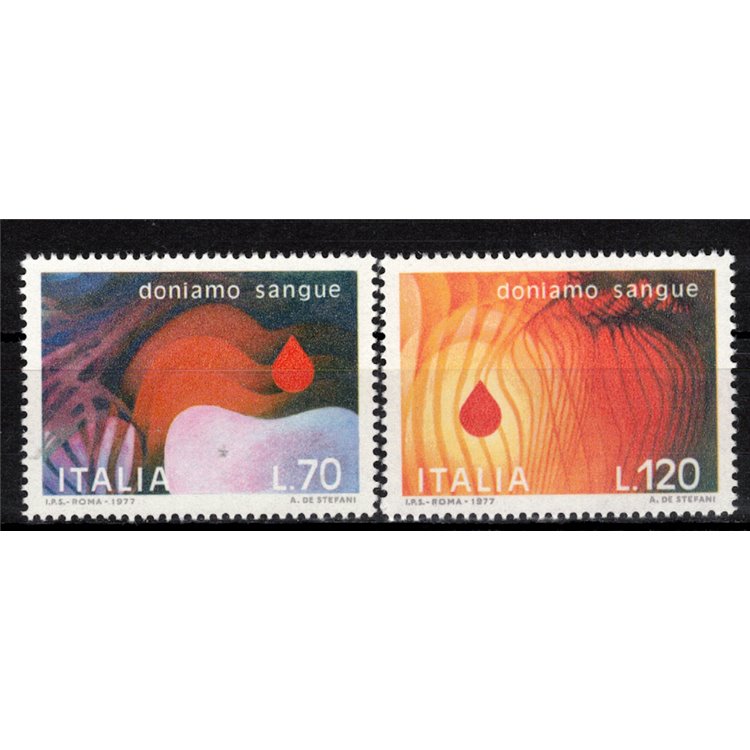 ITALY 1977 Blood Donors 2v MNH**