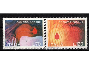 ITALY 1977 Blood Donors 2v MNH**