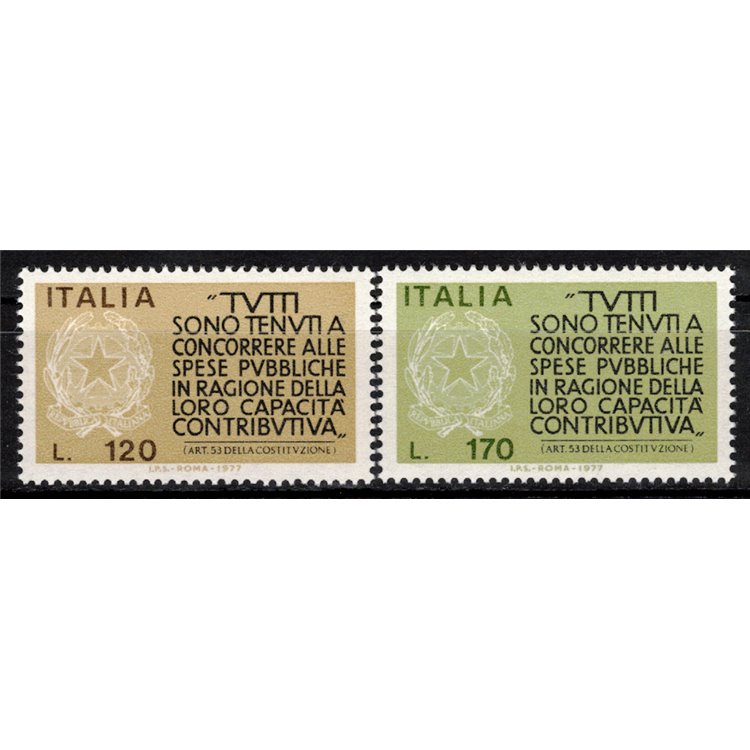 ITALY 1977 Contributory Loyalty 2v MNH**