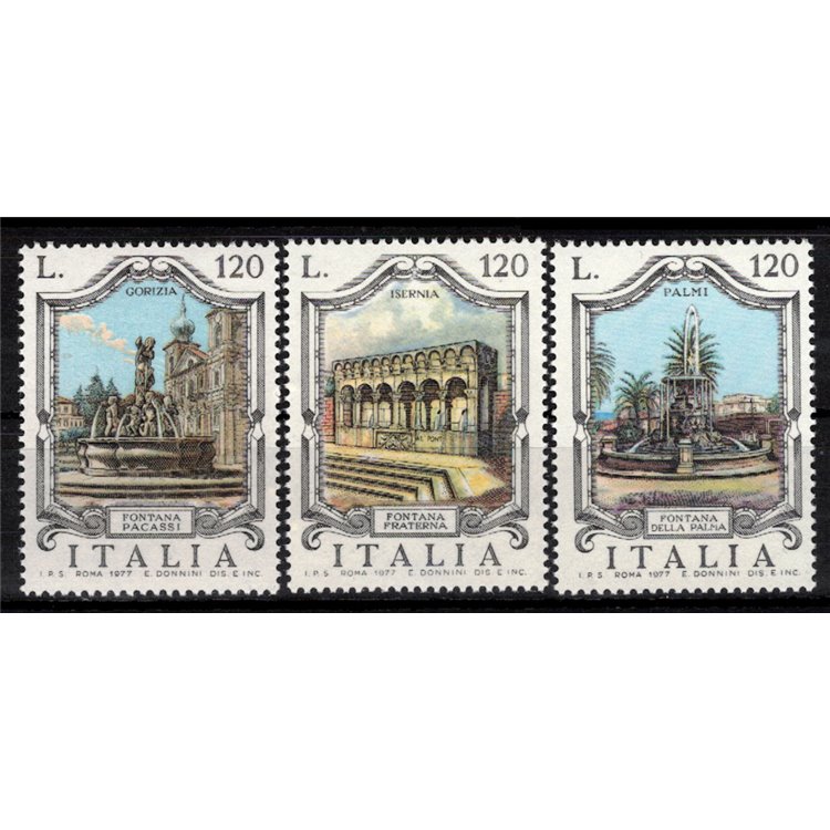 ITALY 1977 Fountains 3v MNH**