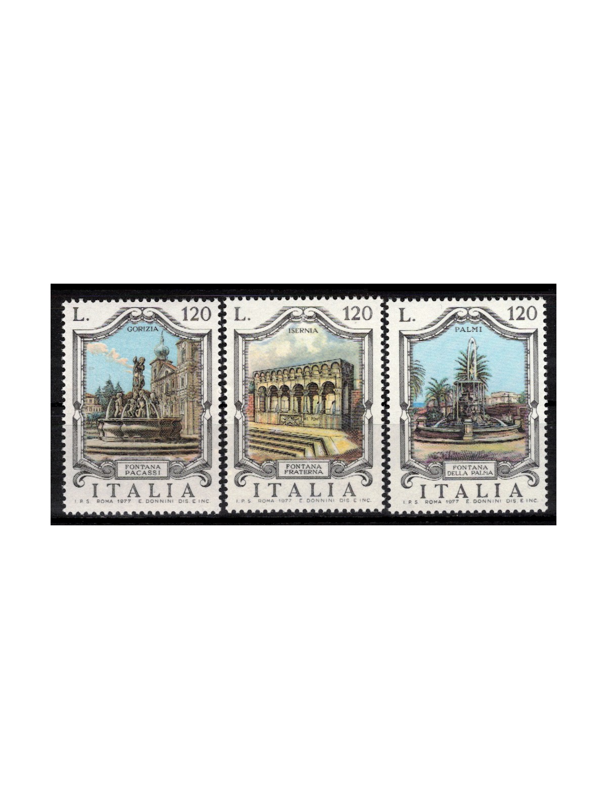 ITALY 1977 Fountains 3v MNH**