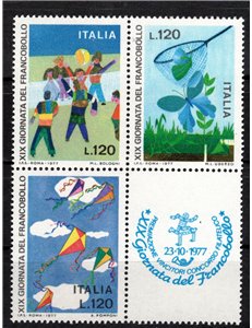 ITALIA 1977 Giornata del francobollo 3v MNH**