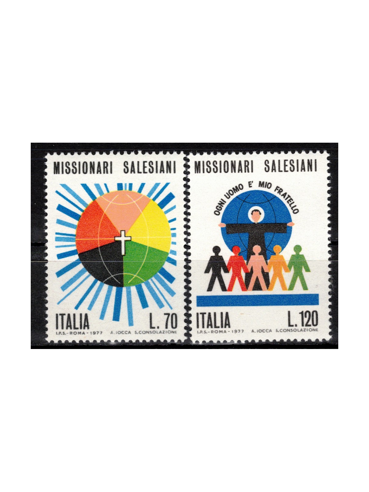 ITALY 1977 Salesian Missionaries 2v MNH**